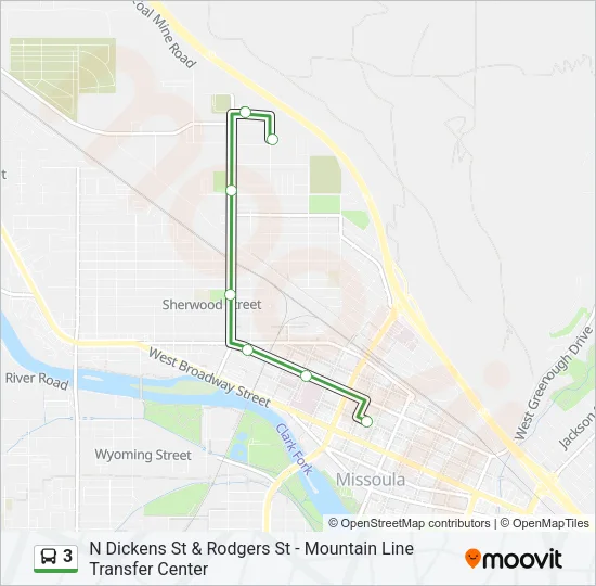 3 Bus Line Map