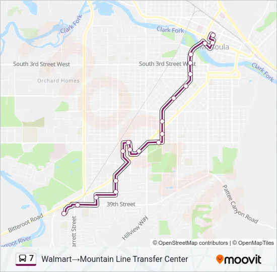 7 Bus Line Map