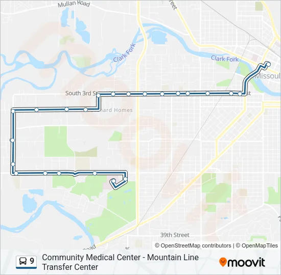 9 Bus Line Map