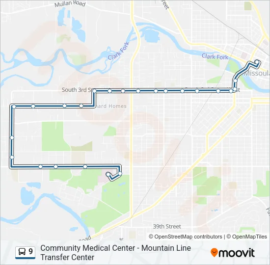 9 Bus Line Map