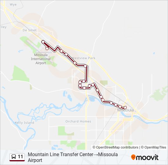 Mapa de 11 de autobús