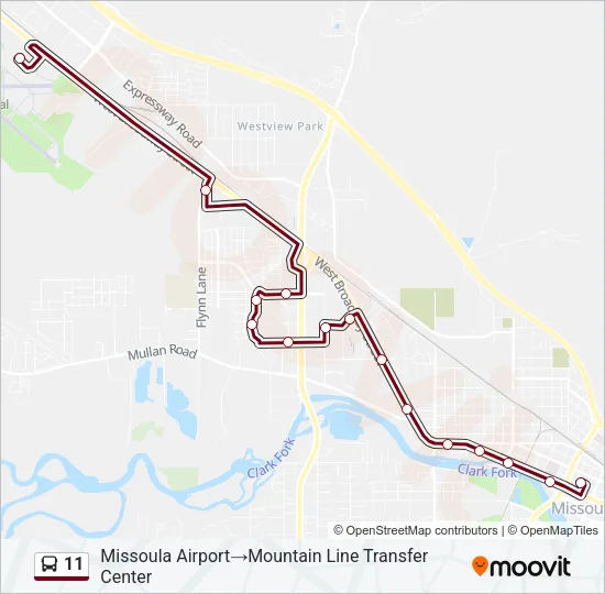 11 Bus Line Map