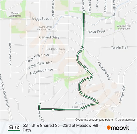 12 bus Line Map