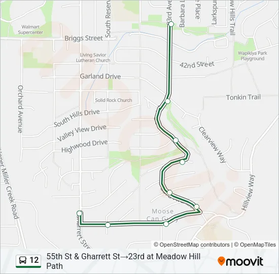12 Bus Line Map