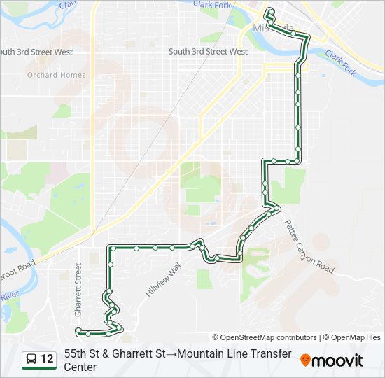 12 bus Line Map