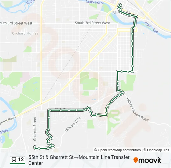 12 Bus Line Map