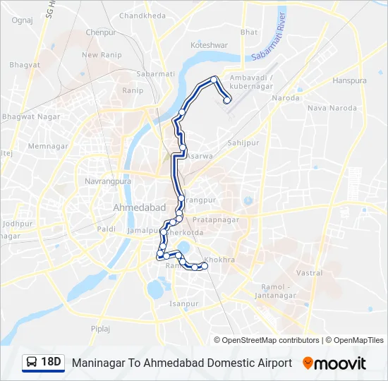 18D Bus Line Map