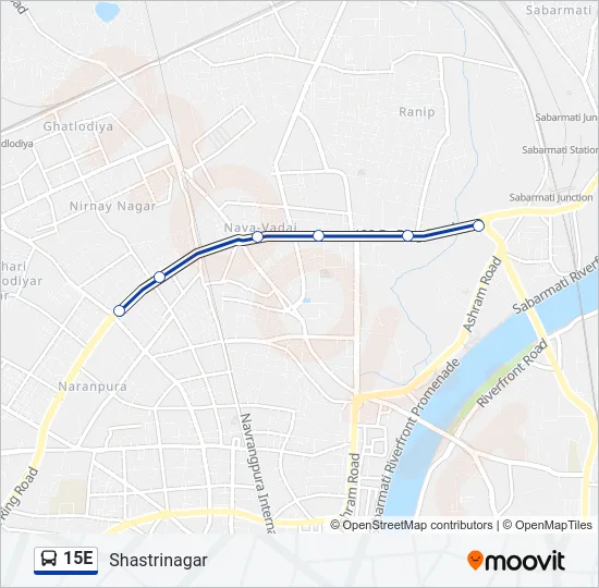 15E Bus Line Map