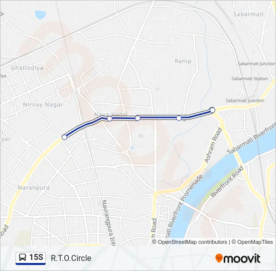 15S Bus Line Map