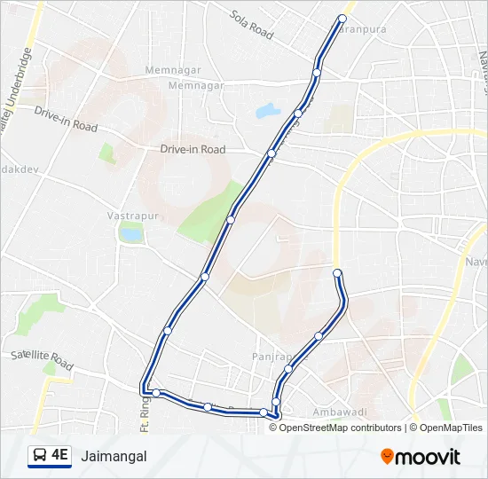4E Bus Line Map