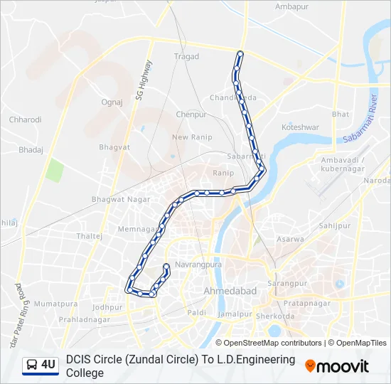 4U Bus Line Map