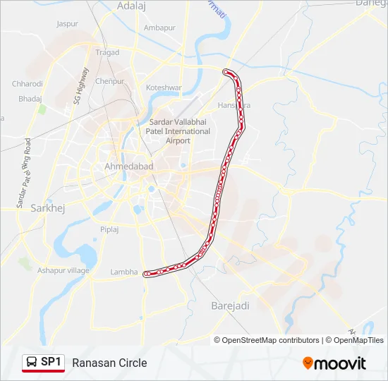 SP1 Bus Line Map