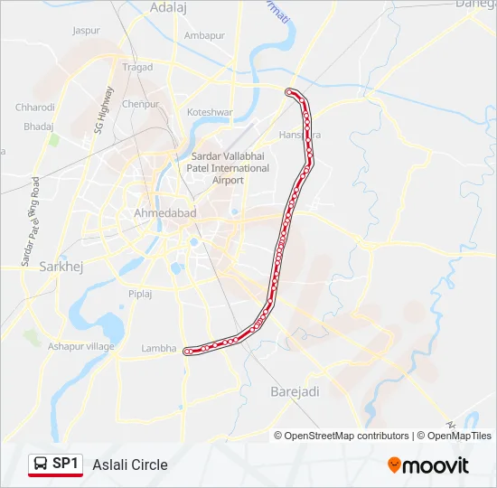 SP1 Bus Line Map