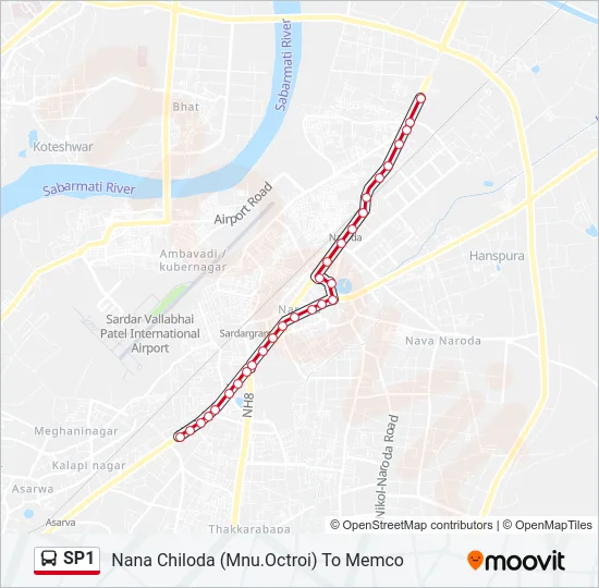 SP1 Bus Line Map