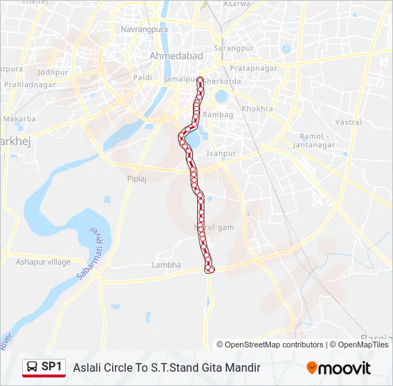 SP1 Bus Line Map