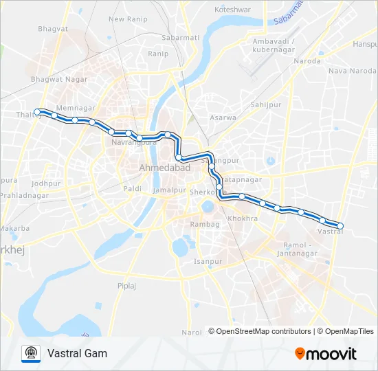 EW CORRIDOR Metro Line Map
