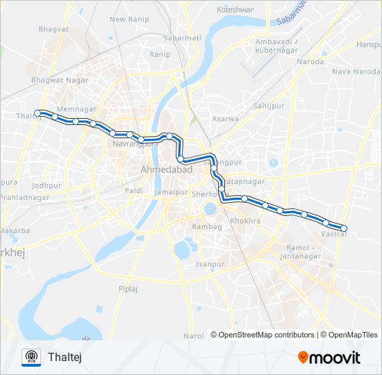 EW CORRIDOR metro Line Map