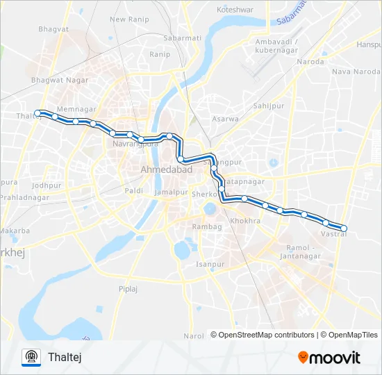 EW CORRIDOR Metro Line Map