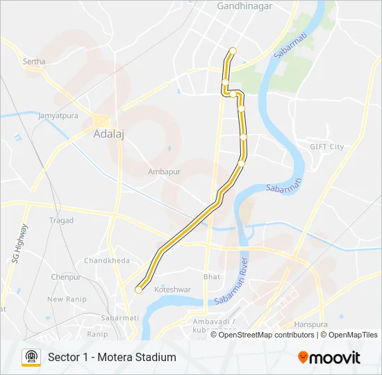 CORRIDOR 1 Metro Line Map