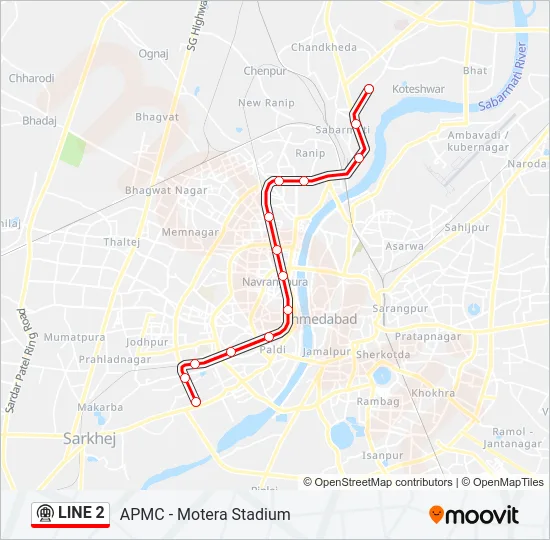 LINE 2 Metro Line Map