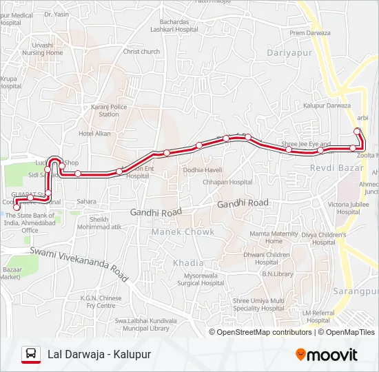 FEEDER-7 Bus Line Map