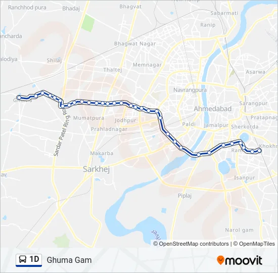 1D Bus Line Map