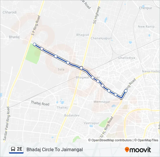 2E Bus Line Map