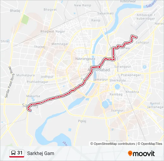 31 Bus Line Map