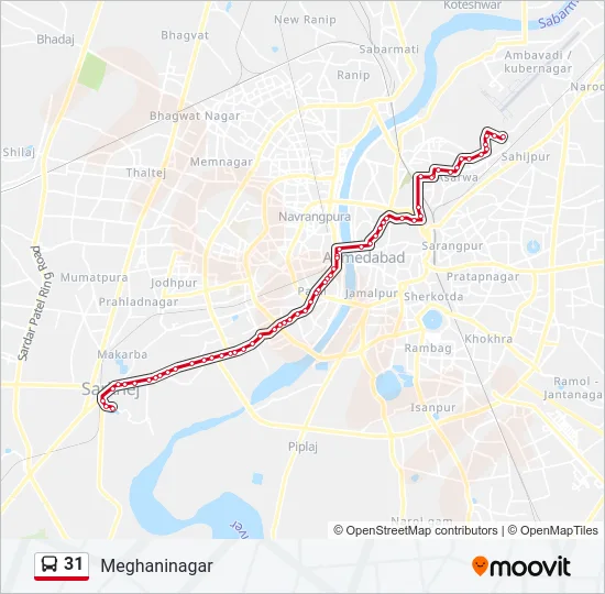 31 Bus Line Map