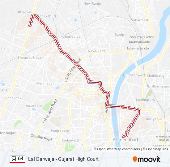 64 bus Line Map