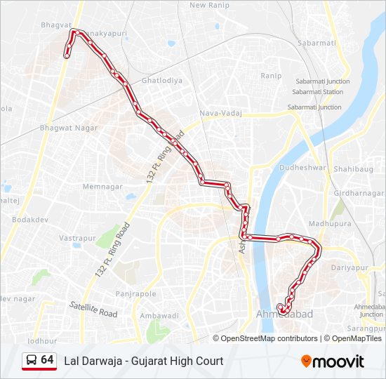 64 Bus Line Map