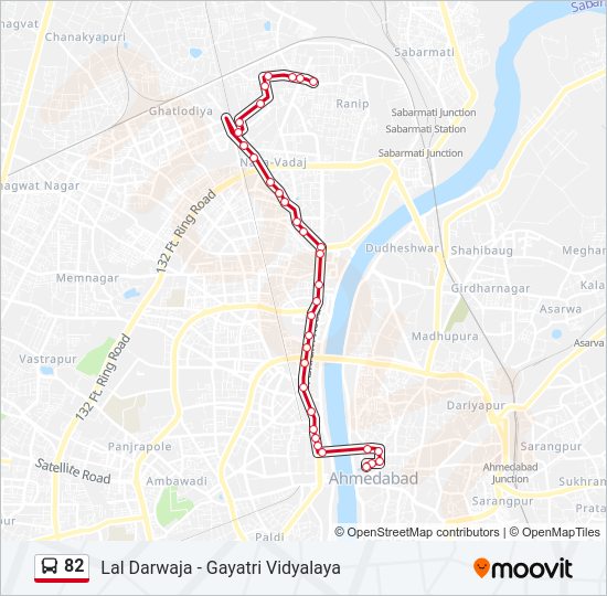 82 bus Line Map