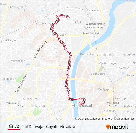 82 Bus Line Map