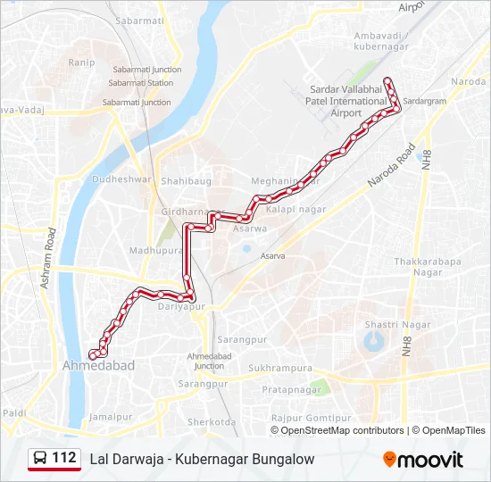 112 Bus Line Map