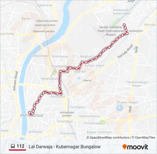 112 Bus Line Map