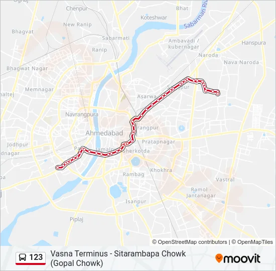 123 Bus Line Map