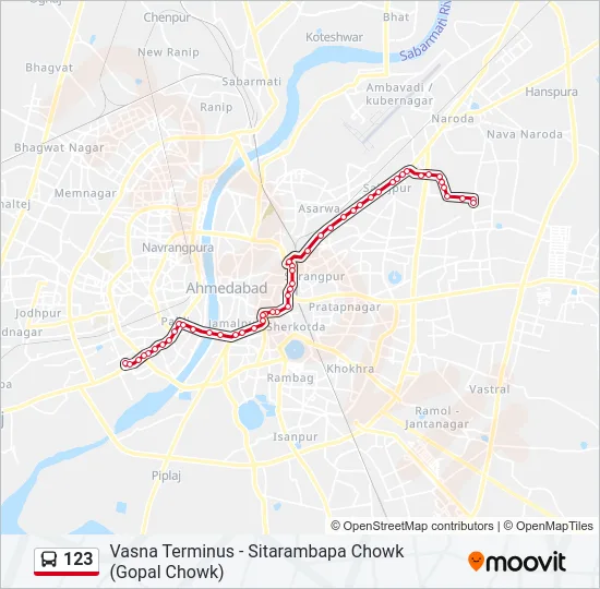 123 Bus Line Map