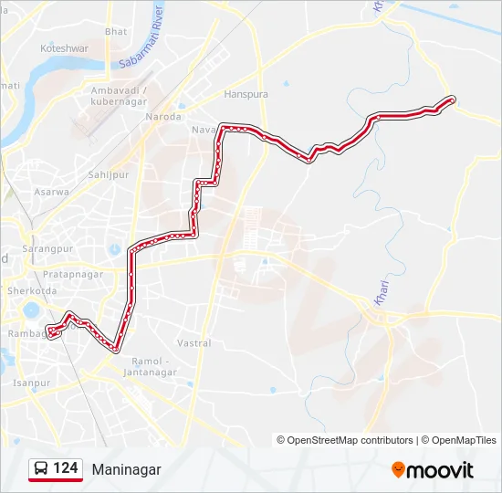 124 Bus Line Map