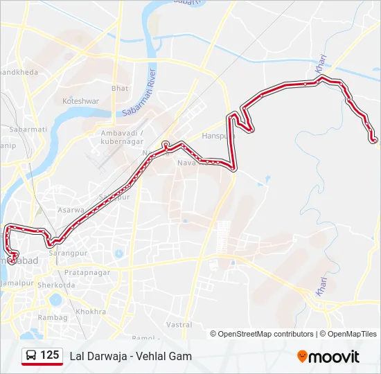 125 Bus Line Map