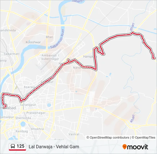 125 Bus Line Map
