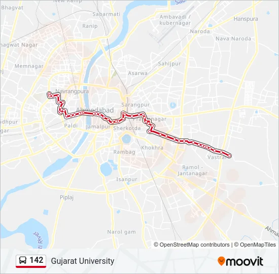 142 Bus Line Map