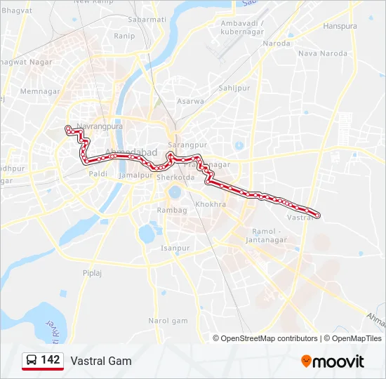 142 Bus Line Map