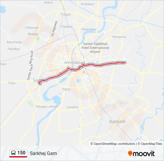 150 Bus Line Map