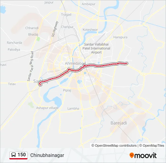 150 Bus Line Map