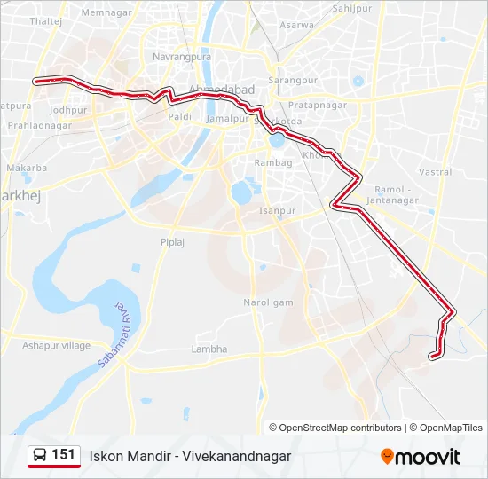 151 Bus Line Map