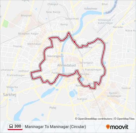 300 Bus Line Map