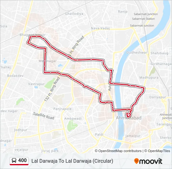 400 Bus Line Map