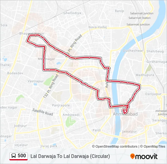 500 Bus Line Map