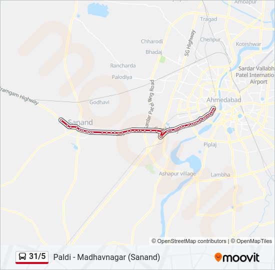 31/5 Bus Line Map