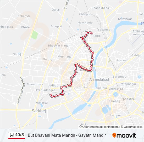 40/3 bus Line Map